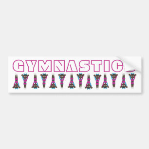 Autocollant De Voiture Gymnastics Tumbling Gymnast Gym Mom Coach Acrobat