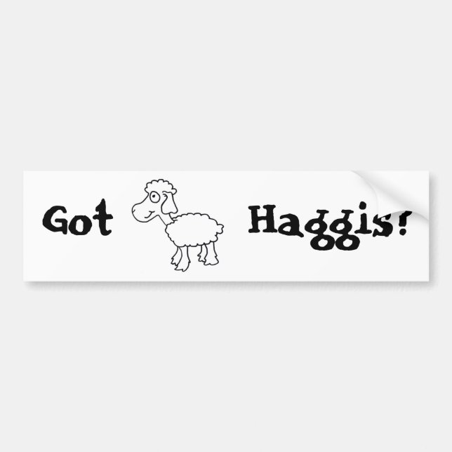 Autocollant De Voiture Haggis obtenu ? (Devant)