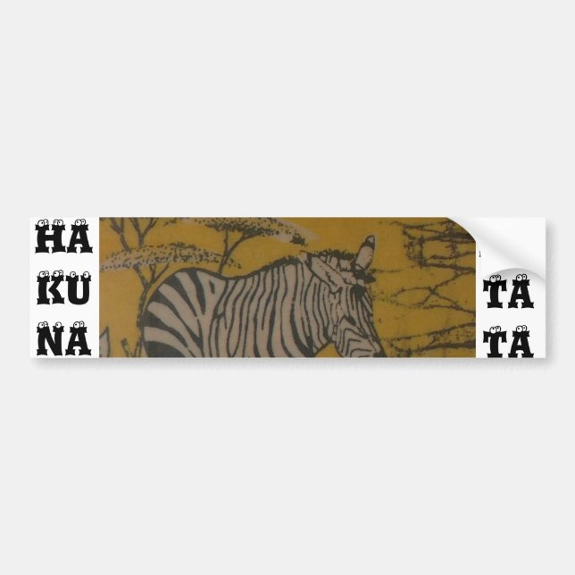 Autocollant De Voiture Hakuna Matata African Safari Customize Image (Devant)
