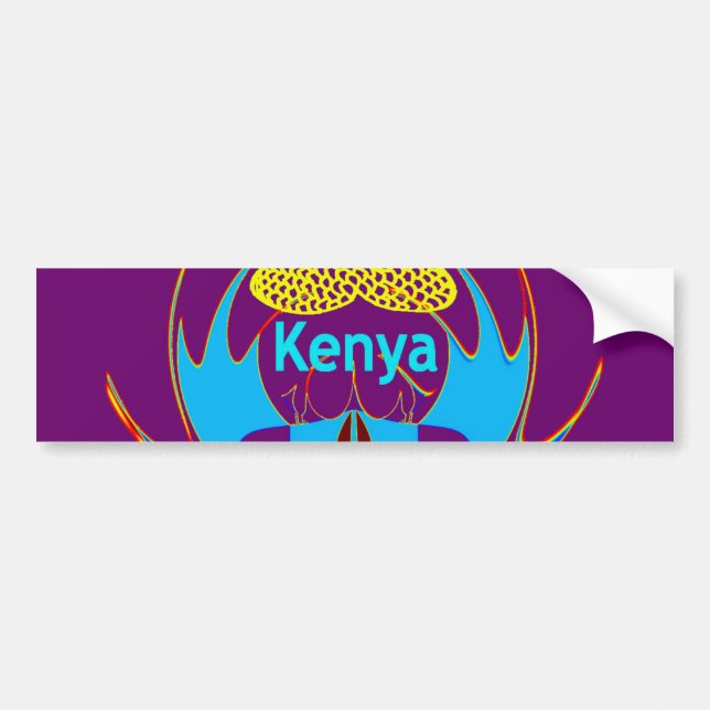 Autocollant De Voiture Hakuna Matata Kenya Papillon Art Imprimer/Graphiqu (Devant)