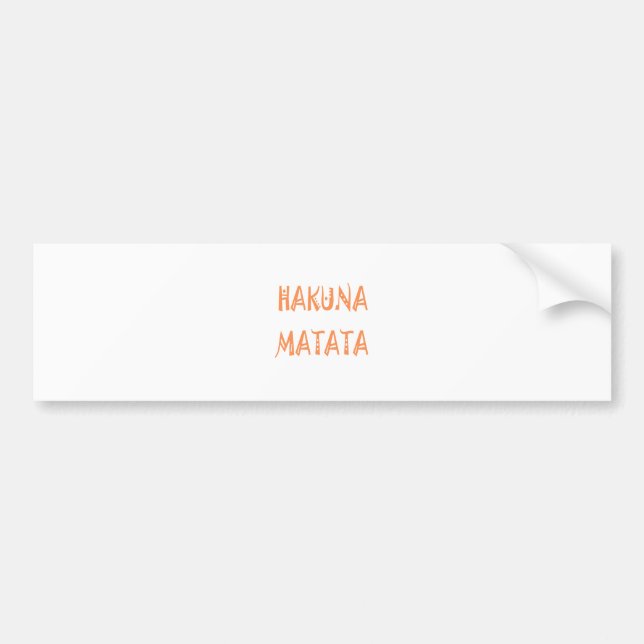 Autocollant De Voiture Hakuna Matata Toxits Cool Text (Devant)