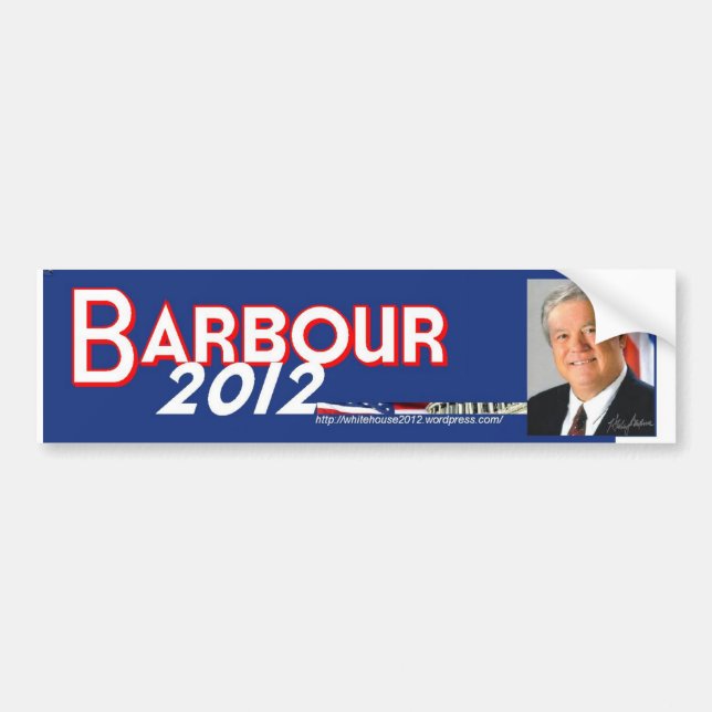 Autocollant De Voiture Haley Barbour 2012 (Devant)