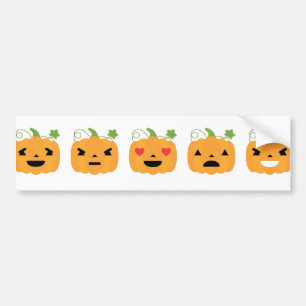 Autocollant De Voiture halloween citrouille emojis
