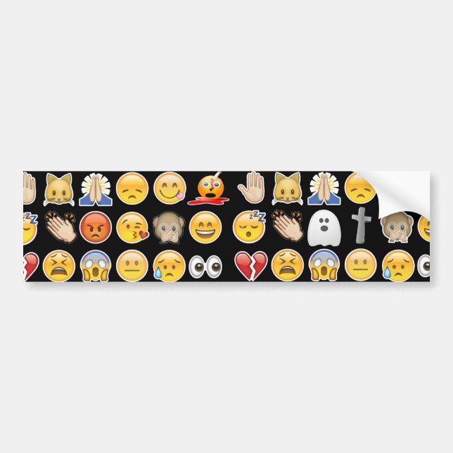Autocollant De Voiture halloween emoji (Devant)