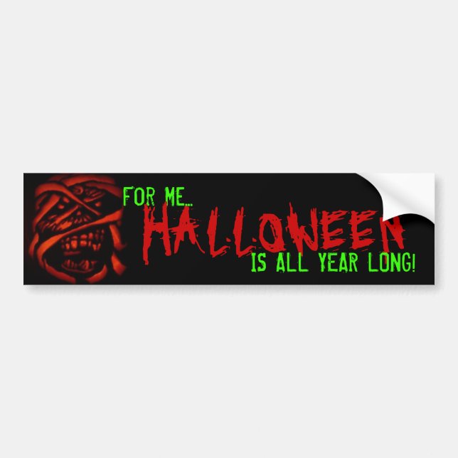 Autocollant De Voiture Halloween tout au long de l'année (Devant)