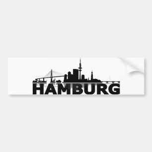 Autocollant De Voiture Hambourg City Skyline Autoaufkleber / Aufkleber