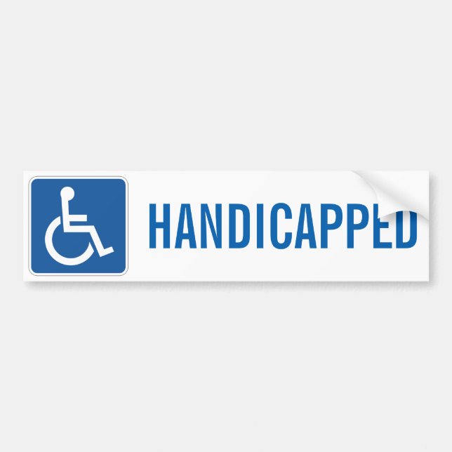 AUTOCOLLANT DE VOITURE HANDICAPÉ (Devant)