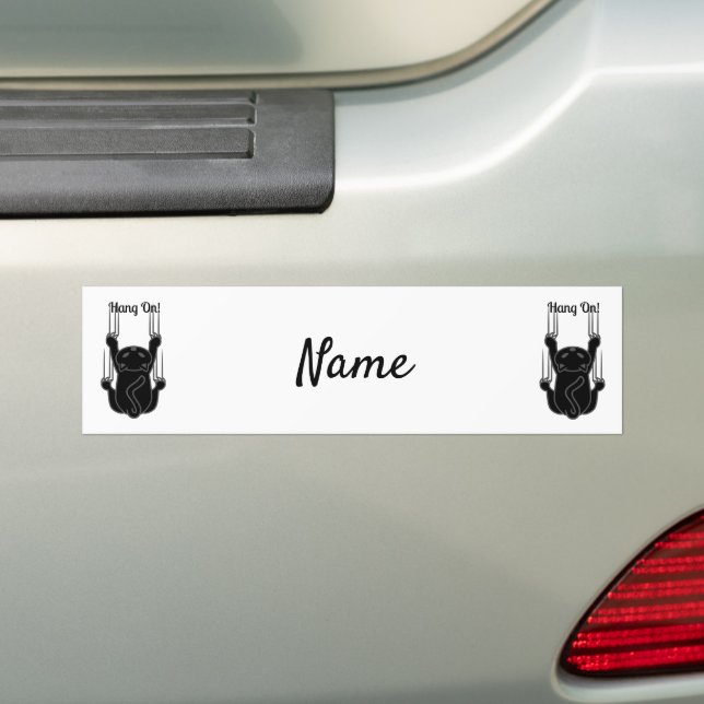 Autocollant De Voiture Hang On Black Cat (En voiture)