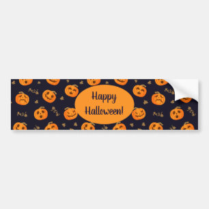 Autocollant De Voiture Happy Halloween Funny mignon Motif Citrouille