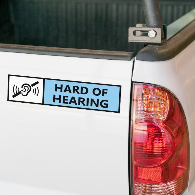 Autocollant De Voiture Hard of Hearing Deaf Driver Disability Car  (Sur camion)