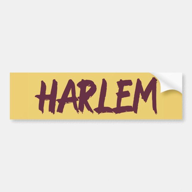 Autocollant De Voiture Harlem Text Base Design sur Bum Arrière - plan Jau (Devant)