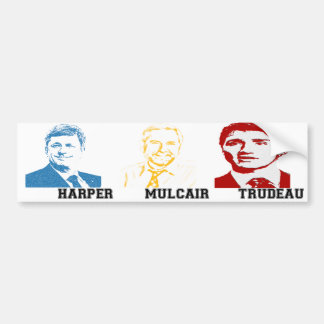 Autocollant De Voiture Harper Mulcair Trudeau