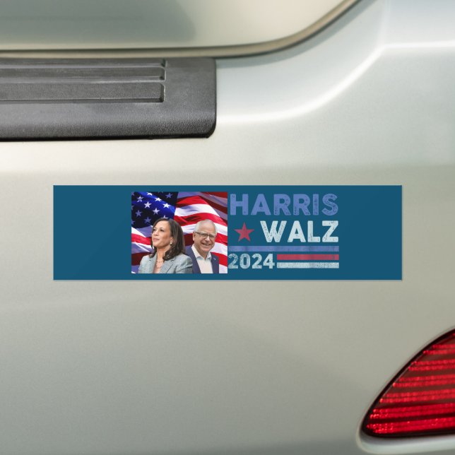 Autocollant De Voiture Harris Waltz 2024 Election Kamala Harris Navy Blue (En voiture)