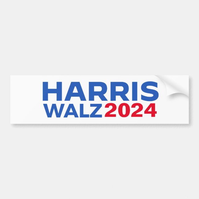 Autocollant De Voiture Harris Walz 2024 (Devant)