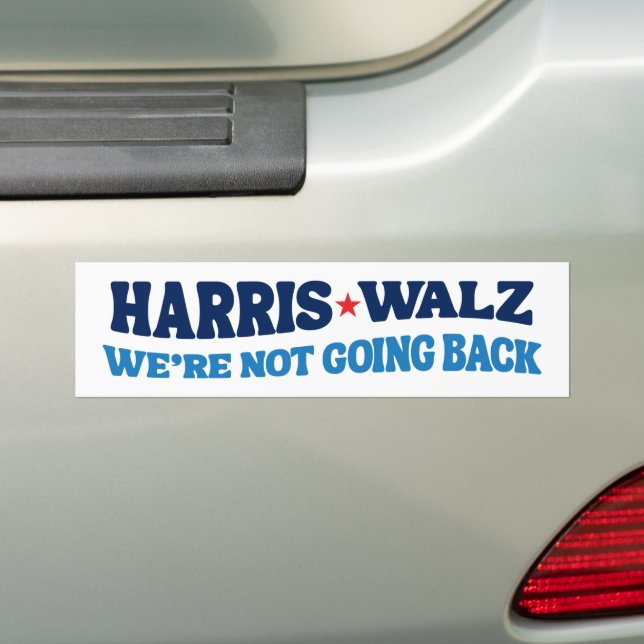 Autocollant De Voiture Harris Walz 2024 Nous ne retournons pas Retro (En voiture)