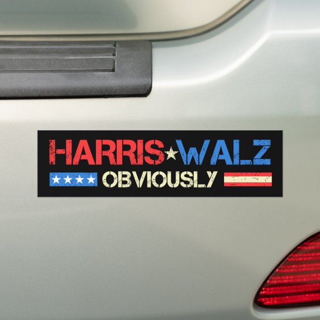 Autocollant De Voiture Harris Walz évidemment Kamala Harris Waltz 2024 (En voiture)