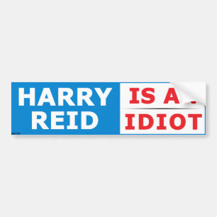 Autocollant De Voiture Harry Reid Est Un Idiot