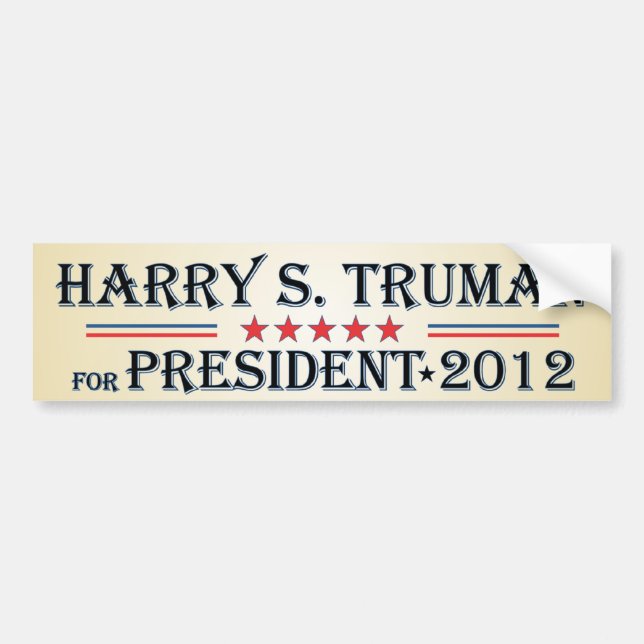 Autocollant De Voiture Harry S. Truman 2012 (Devant)