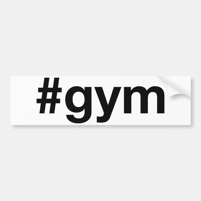 Autocollant De Voiture Hashtag GYM (Devant)