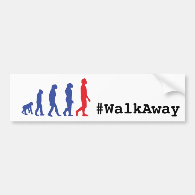Autocollant De Voiture Hashtag Mouvement WalkAway Evolution conservatrice (Devant)