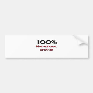 Autocollant De Voiture Haut-parleur de motivation de 100 pour cent