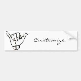 Autocollant De Voiture Hawaï Shaka Brah Wave Thunder_Cove