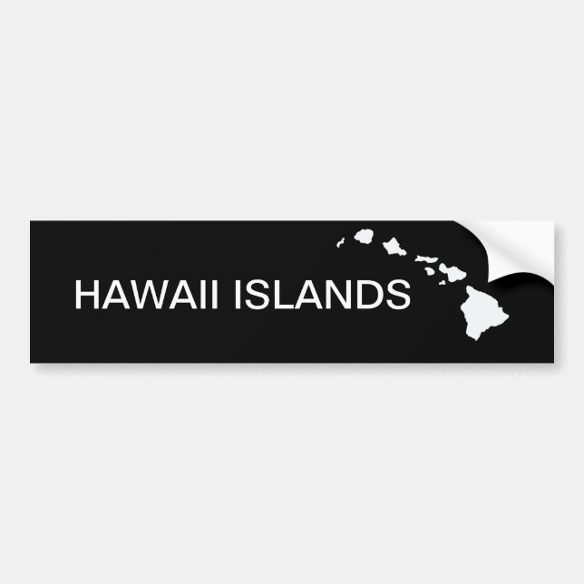 Autocollant De Voiture Hawaii Huit îles (Devant)