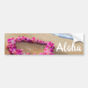 Autocollant De Voiture Hawaiian Lei Sandy Beach Aloha