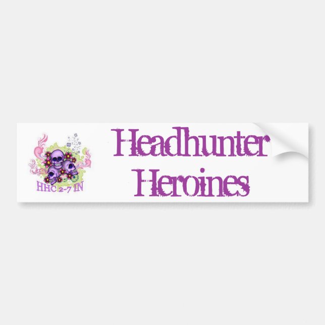 Autocollant De Voiture HeadhunterHeroines (Devant)