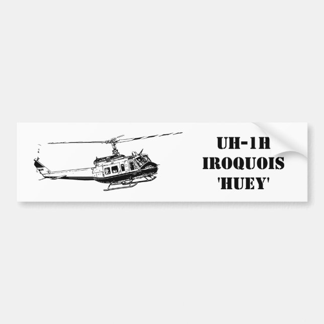 Autocollant De Voiture Hélicoptère d'Iroquois de l'autocollant UH-1H (Devant)