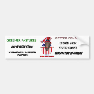 AUTOCOLLANT DE VOITURE HERBE DE VOTE A VORE POUR LE PRÉSIDENT ! CHÈVRE