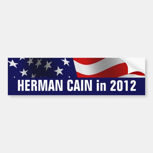 Autocollant De Voiture Herman Cain en 2012 (Devant)