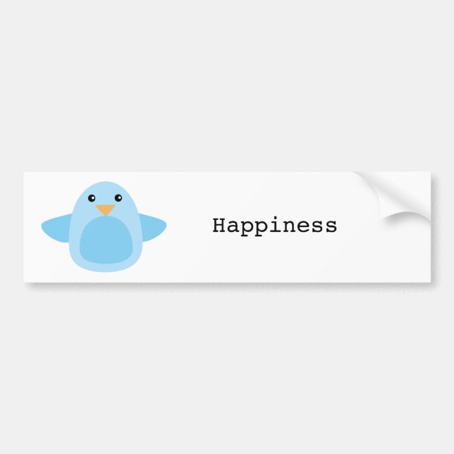 Autocollant De Voiture Heureux comme Bluebird (Devant)