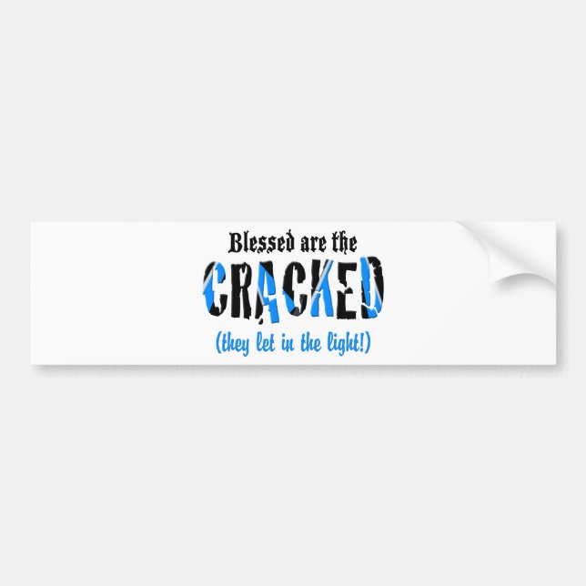 Autocollant De Voiture Heureux les CRACKED (Devant)