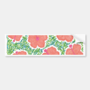 Autocollant De Voiture Hibiscus Pop Art Motif