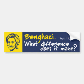 Autocollant De Voiture Hillary/Benghazi 1
