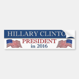 Autocollant De Voiture Hillary Clinton 2016 Patriotique