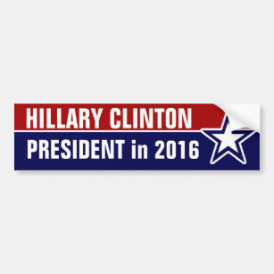 Autocollant De Voiture Hillary Clinton en 2016
