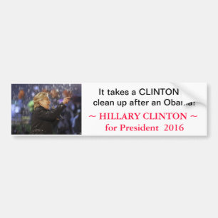 Autocollant De Voiture Hillary Clinton pour le président 2016 -