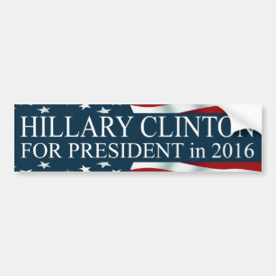 Autocollant De Voiture Hillary Clinton pour le président 2016
