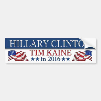 Autocollant De Voiture Hillary Clinton Tim Kaine Patriotique 2016