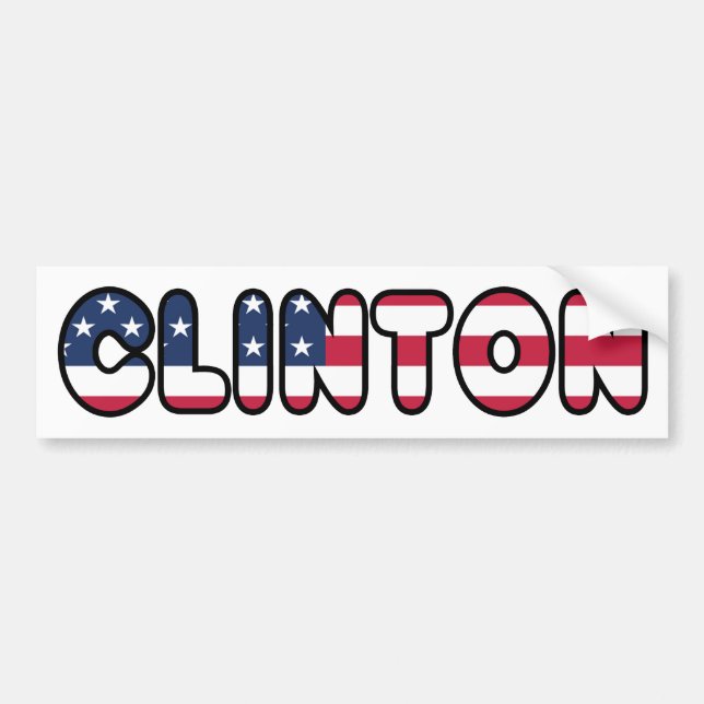 Autocollant De Voiture Hillary Clinton USA President Elections 2016 (Devant)