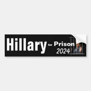 Autocollant De Voiture Hillary for Prison 2024 Bumper Sticker