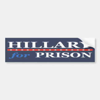 AUTOCOLLANT DE VOITURE HILLARY POUR PRISON 