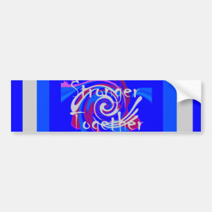 Autocollant De Voiture Hillary USA Président Stronger Together spirit
