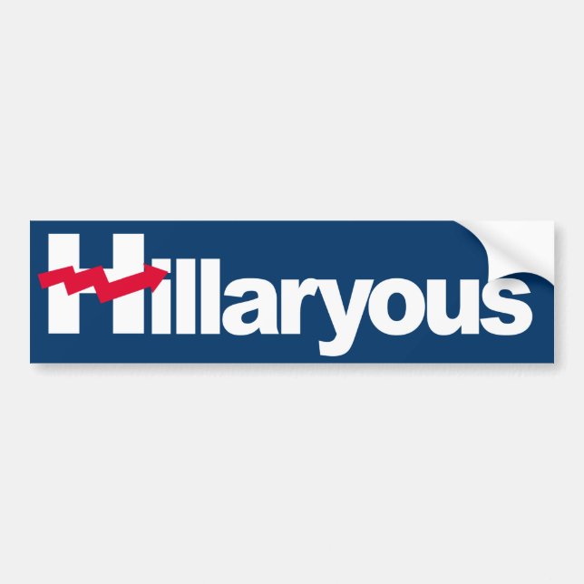 Autocollant De Voiture Hillaryous - H tordu -- - (Devant)