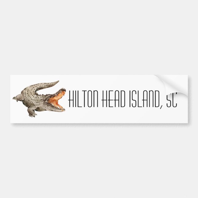 Autocollant De Voiture Hilton Head Island South Carolina Alligator (Devant)