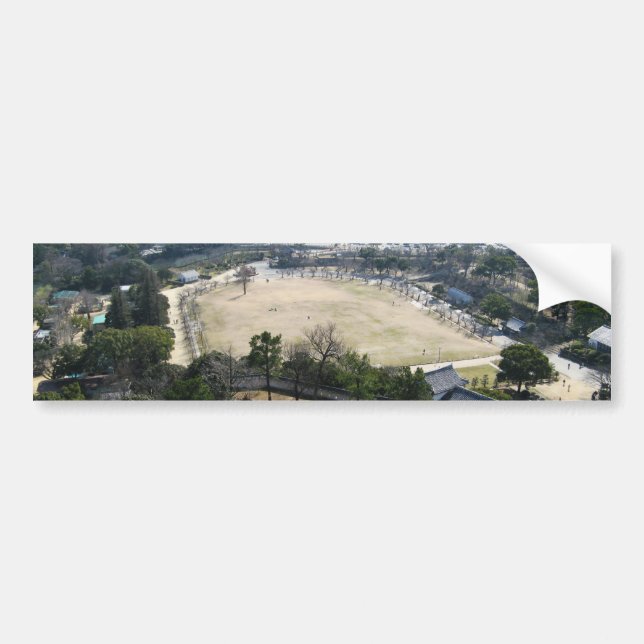 Autocollant De Voiture Himeji, Japon (Vue du château haut) (Devant)