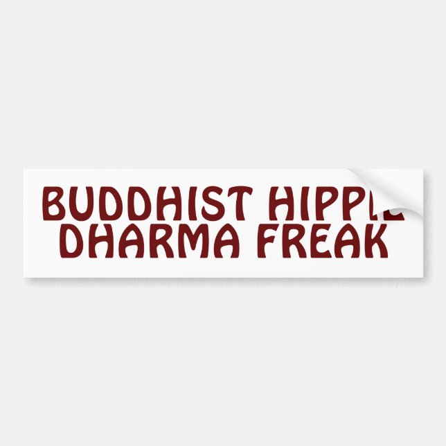 Autocollant De Voiture Hippie bouddhiste Dharma Freak (Devant)