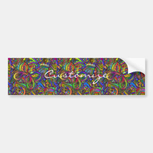 Autocollant De Voiture Hippie Super Psychedelic Design Thunder_Cove